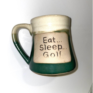 Eat Sleep‎ Golf by Garden Ridge pottery large coffee mug